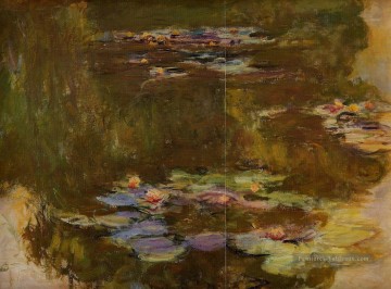 Le bassin aux nymphéas à droite Claude Monet Peinture à l'huile